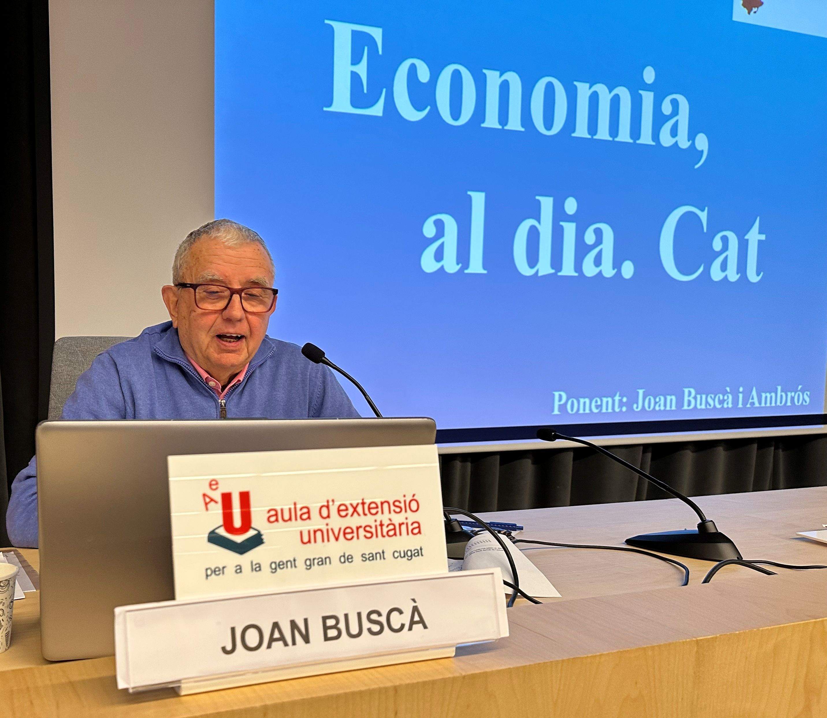 L'economista Joan Buscà. FOTO: Aula d'Extensió Universitària