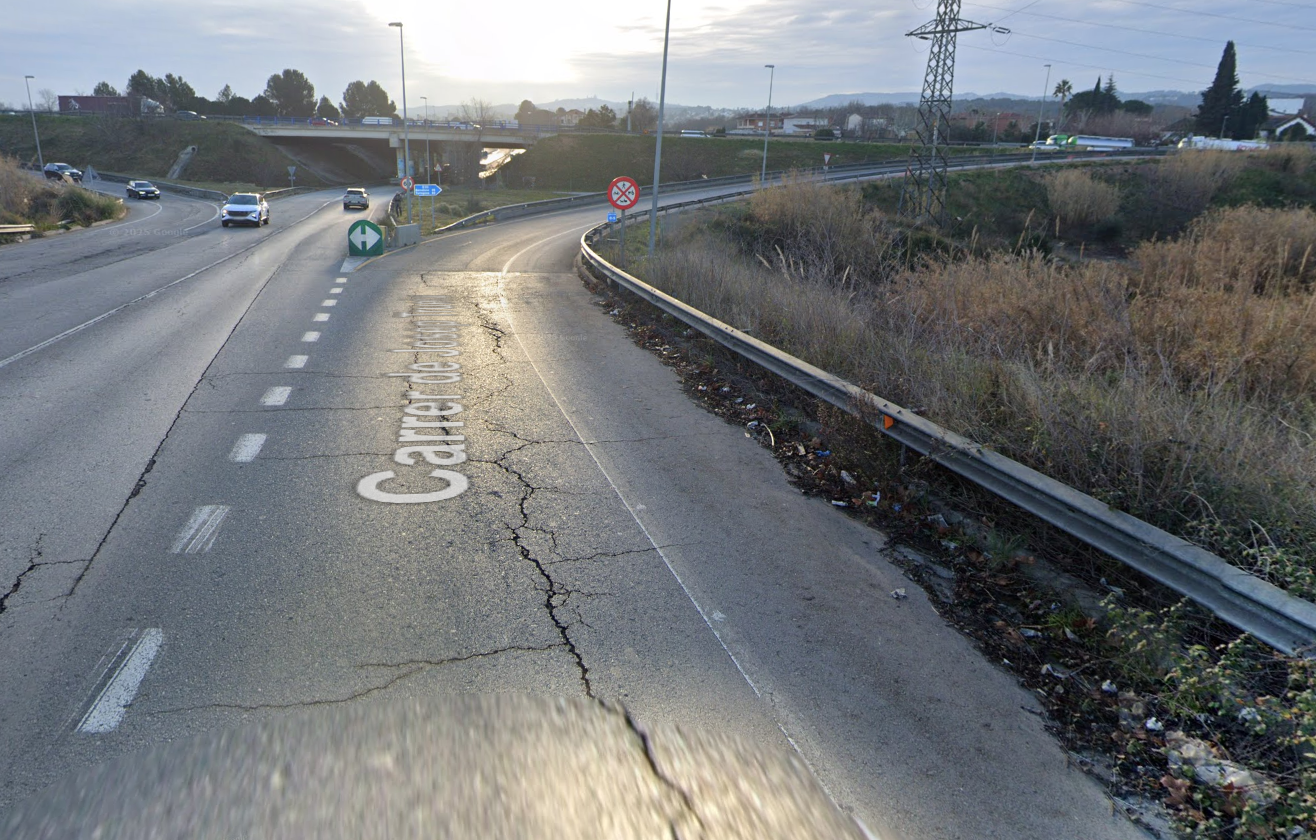 L'accés a l'AP-7 que quedarà tallat, a l'altura de l'Hospital General FOTO: Google Maps