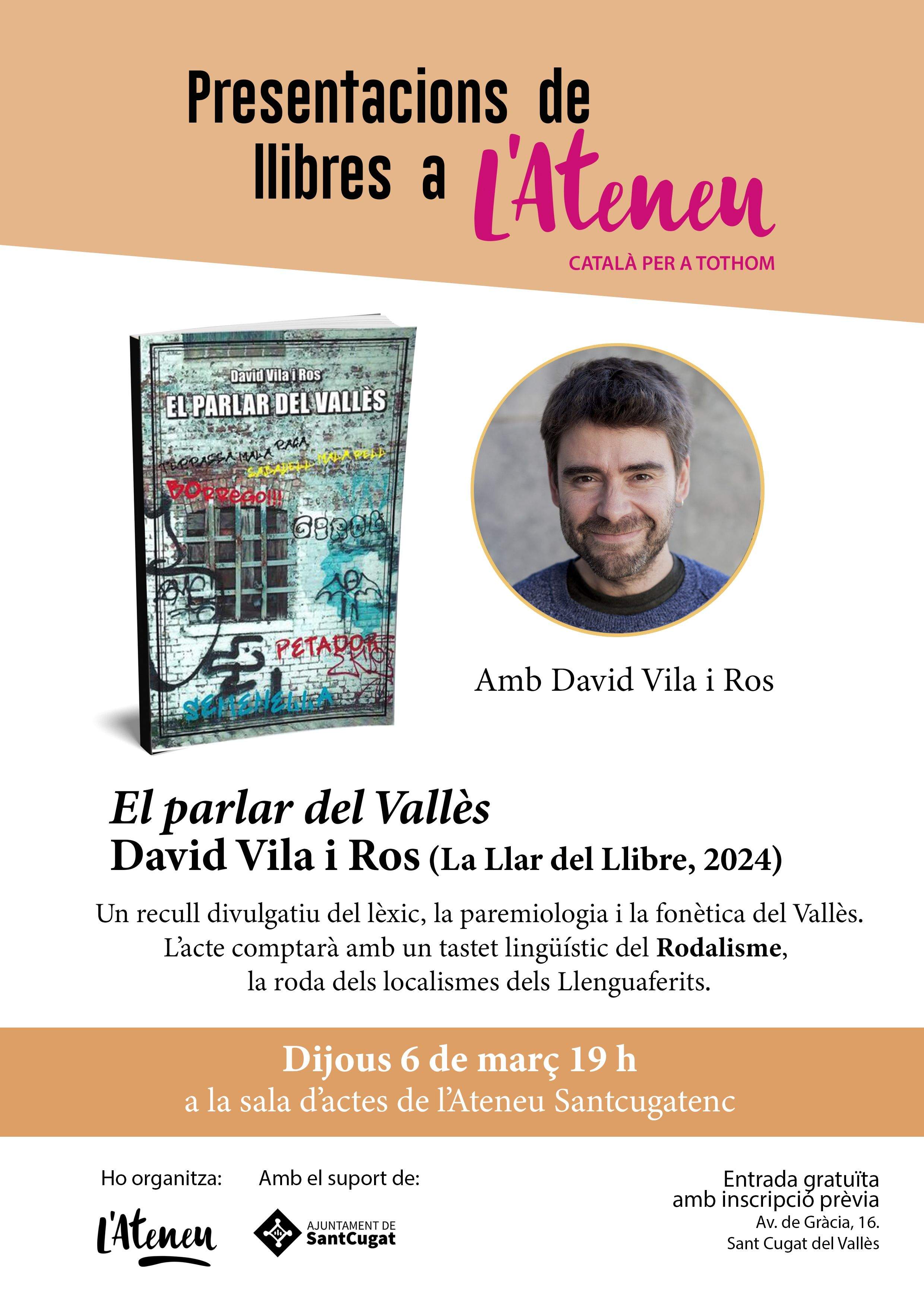 Presentació de llibre a l'Ateneu. FOTO: Ateneu Santcugatenc