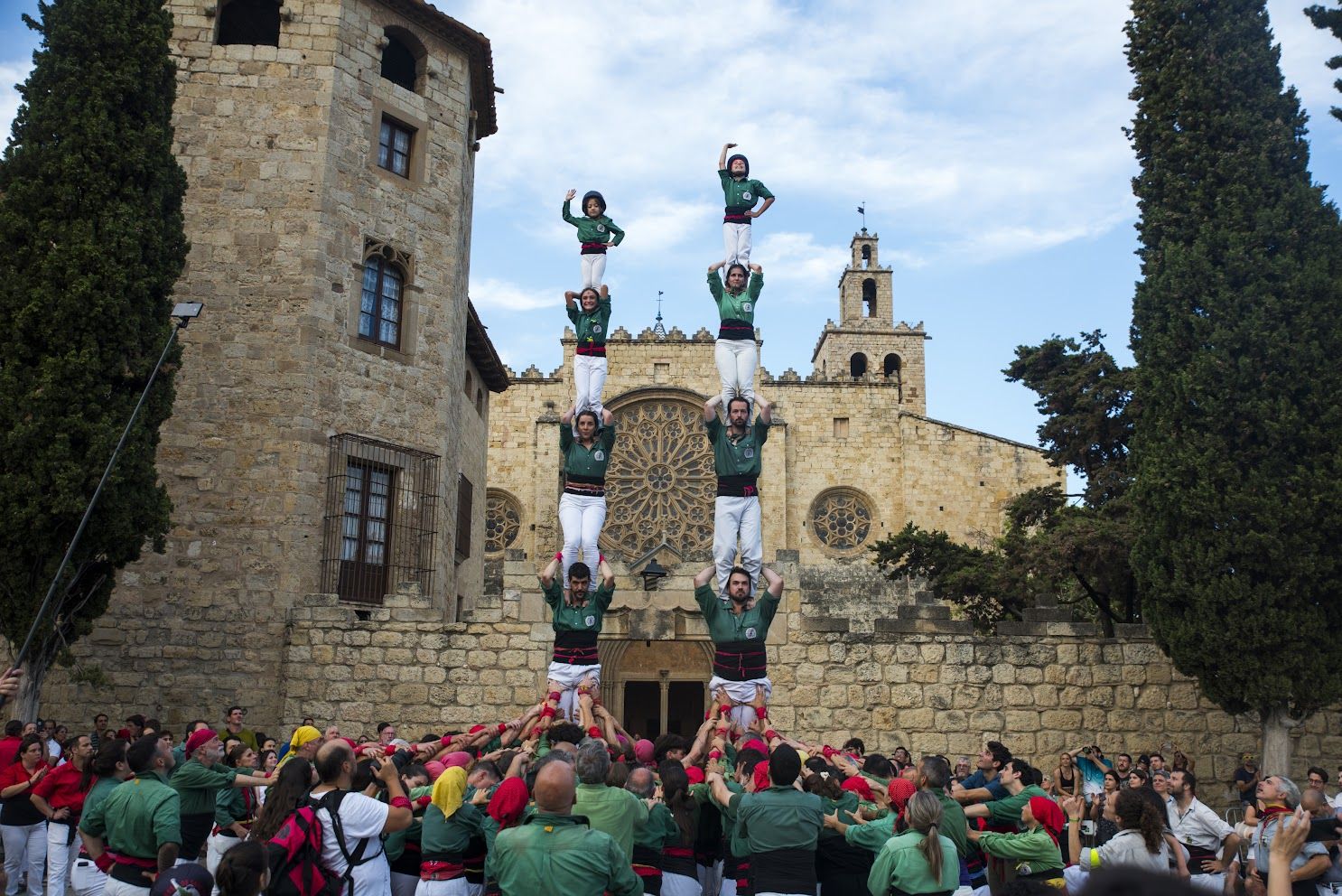 Castellers de Sant Cugat. FOTO: Bernat Millet