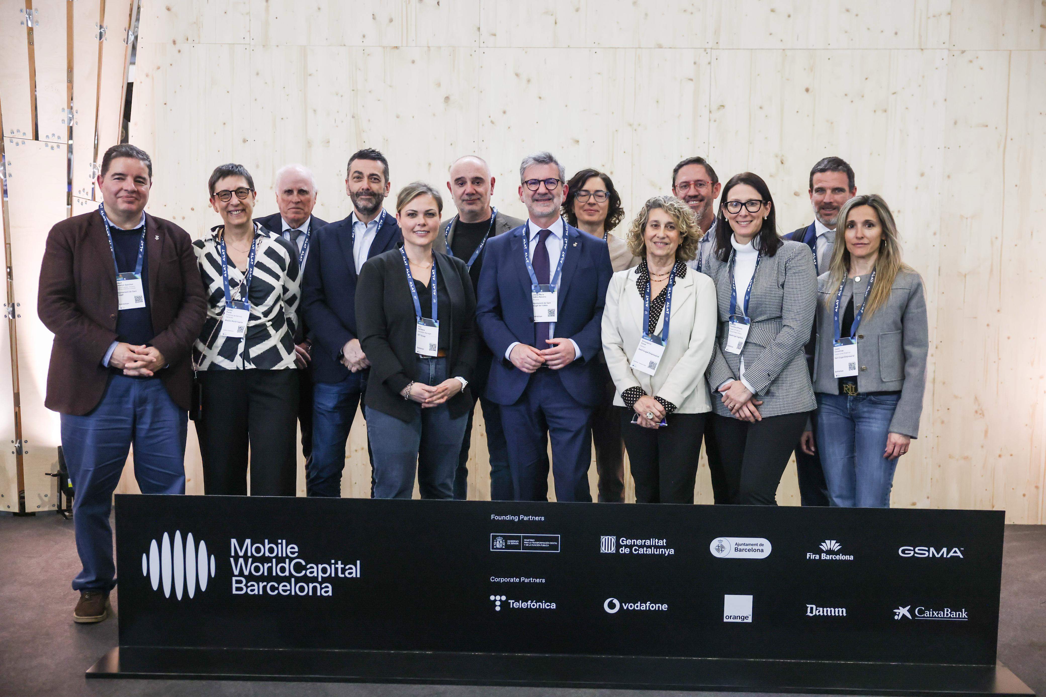 Sant Cugat, amb l'alcalde (al centre), ha estat present al Mobile World Congress. FOTO: Ajuntament