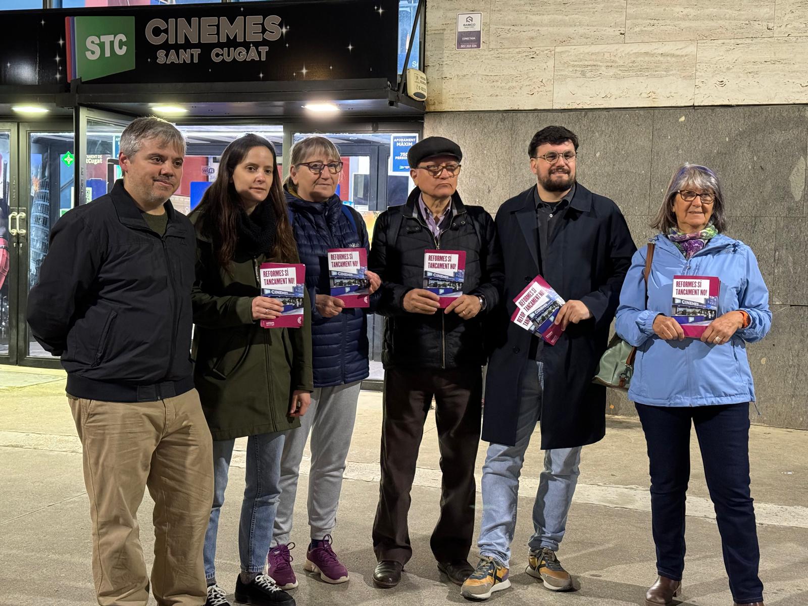 En Comú Podem Sant Cugat ha iniciat una campanya de recollida de signatures per evitar el tancament dels Cinemes. FOTO: TOT Sant Cugat