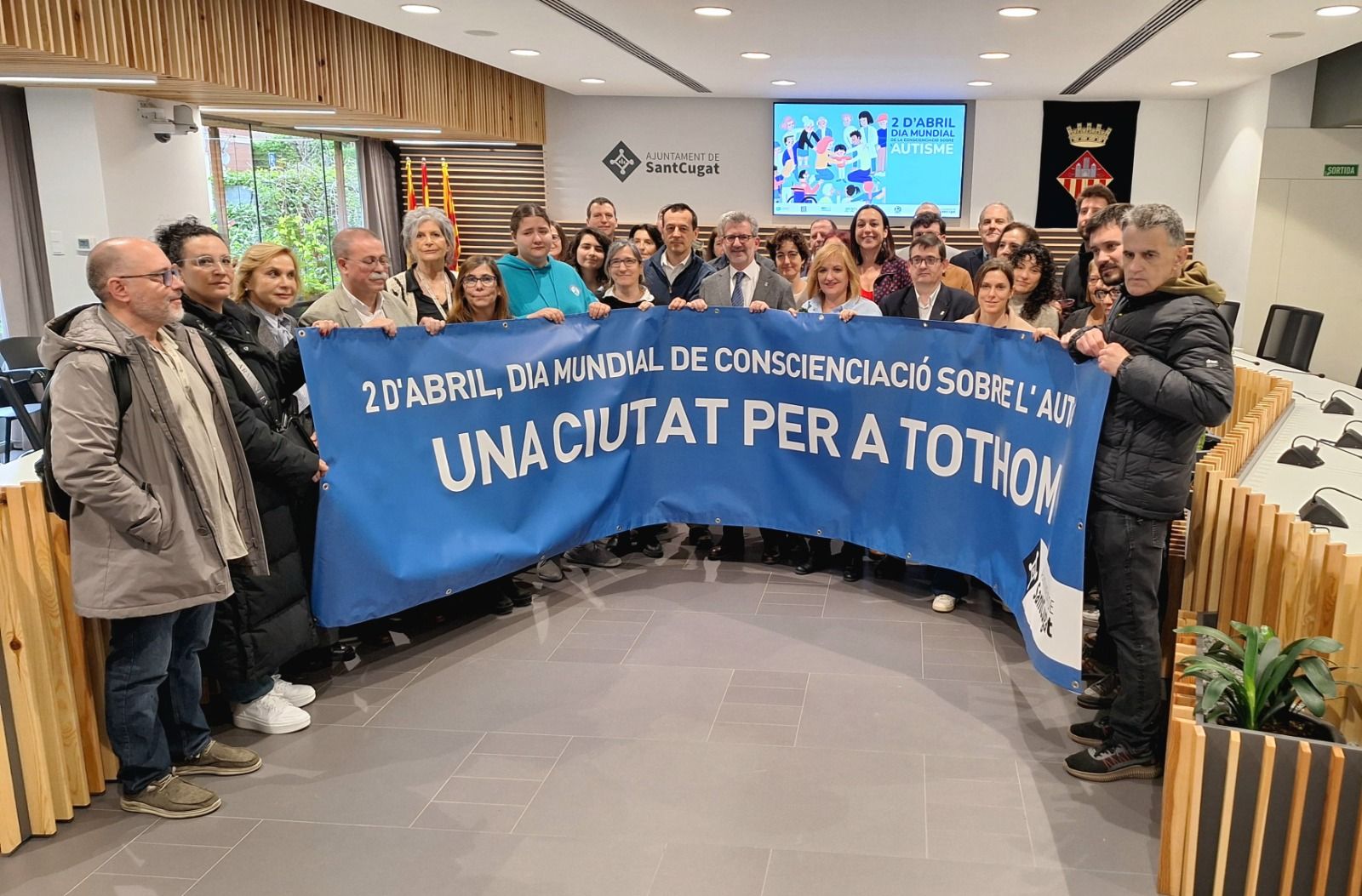 Sant Cugat commemora el Dia Mundial de la Conscienciació sobre l’Autisme. FOTO: Ajuntament