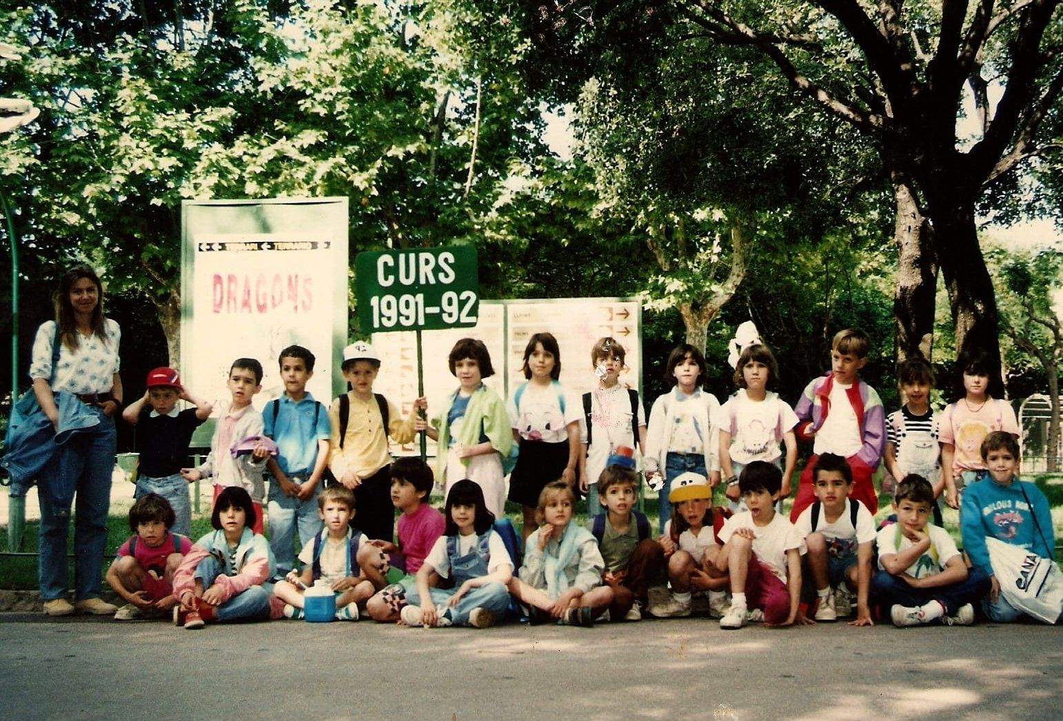 Alumnes de la promoció 1991-92 en una excursió. FOTO: Cedida