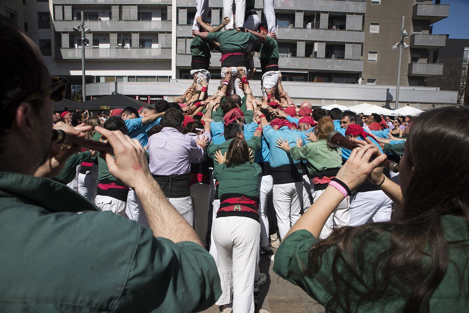 Diada de Volpelleres dels Castellers de Sant Cugat. FOTO: Bernat Millet.