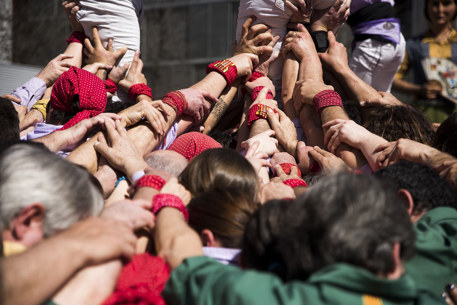 Diada de Volpelleres dels Castellers de Sant Cugat. FOTO: Bernat Millet.