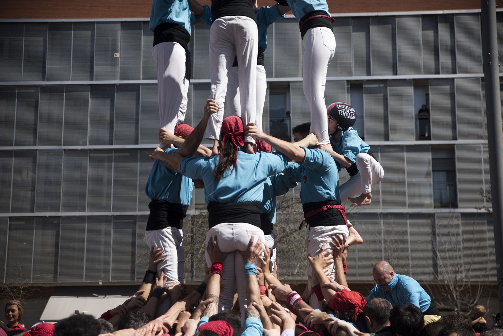 Diada de Volpelleres dels Castellers de Sant Cugat. FOTO: Bernat Millet.