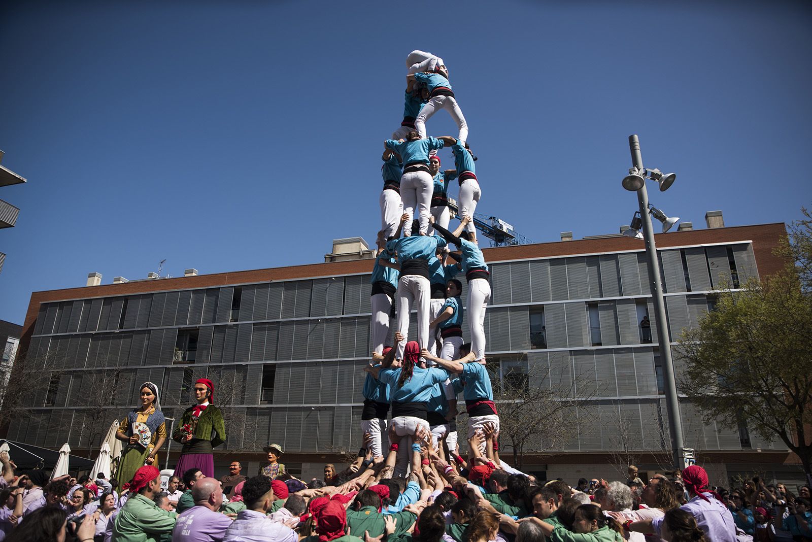 Diada de Volpelleres dels Castellers de Sant Cugat. FOTO: Bernat Millet.