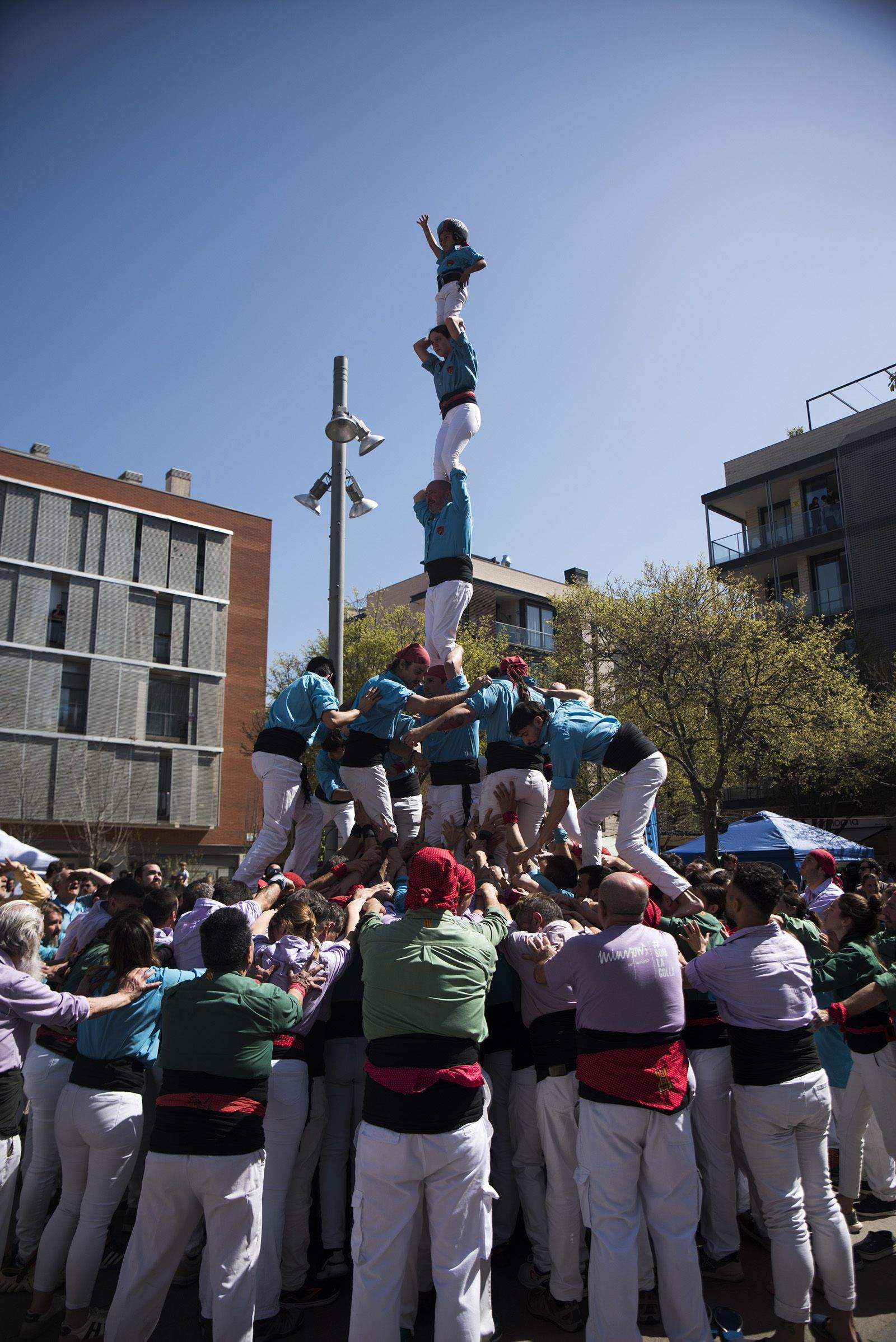 Diada de Volpelleres dels Castellers de Sant Cugat. FOTO: Bernat Millet.