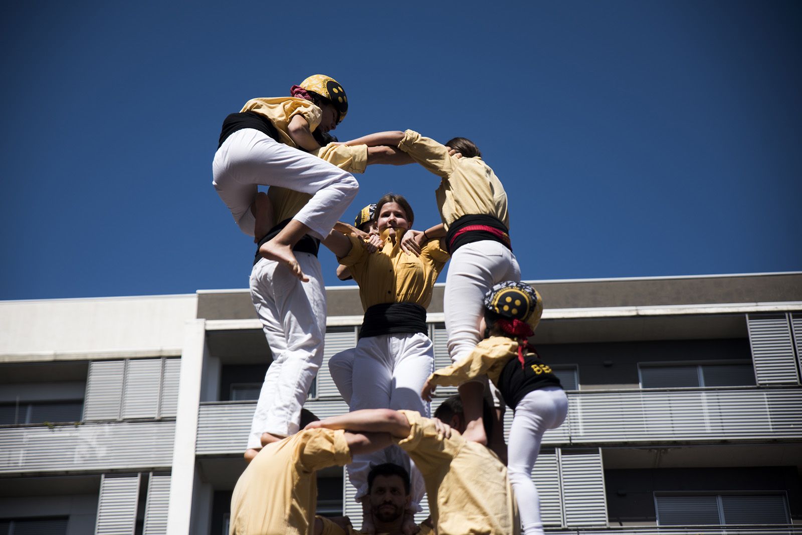 Diada de Volpelleres dels Castellers de Sant Cugat. FOTO: Bernat Millet.