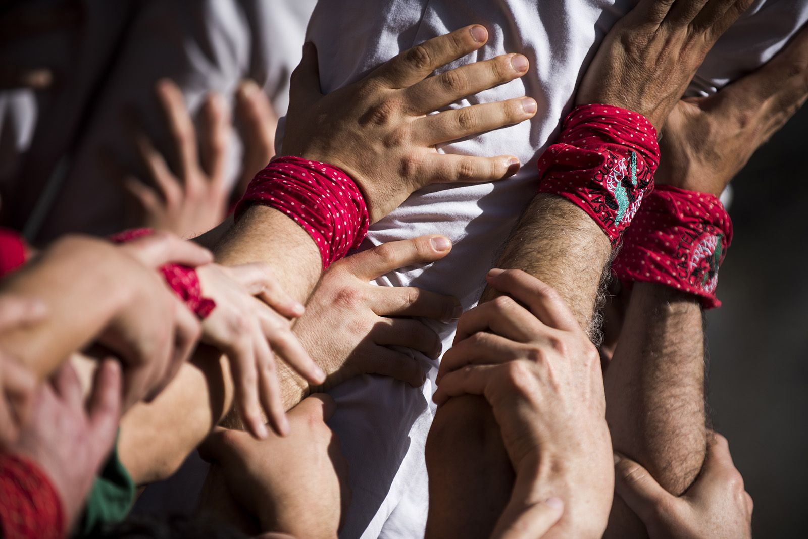 Diada de Volpelleres dels Castellers de Sant Cugat. FOTO: Bernat Millet.