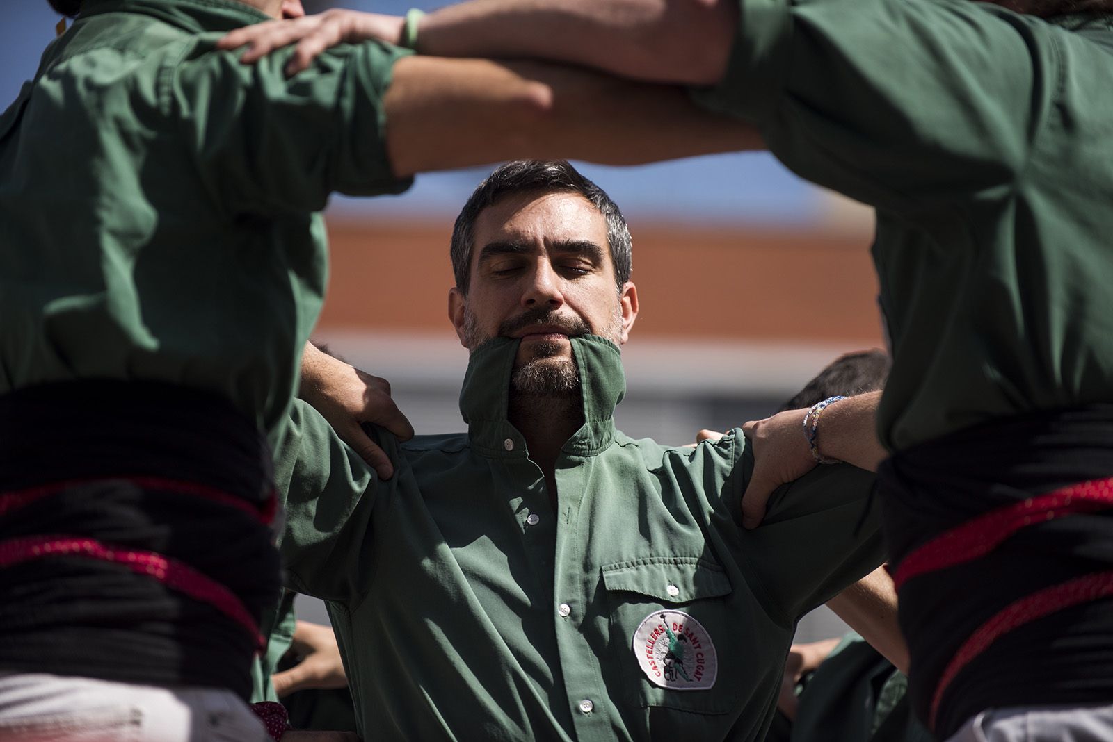 Diada de Volpelleres dels Castellers de Sant Cugat. FOTO: Bernat Millet.