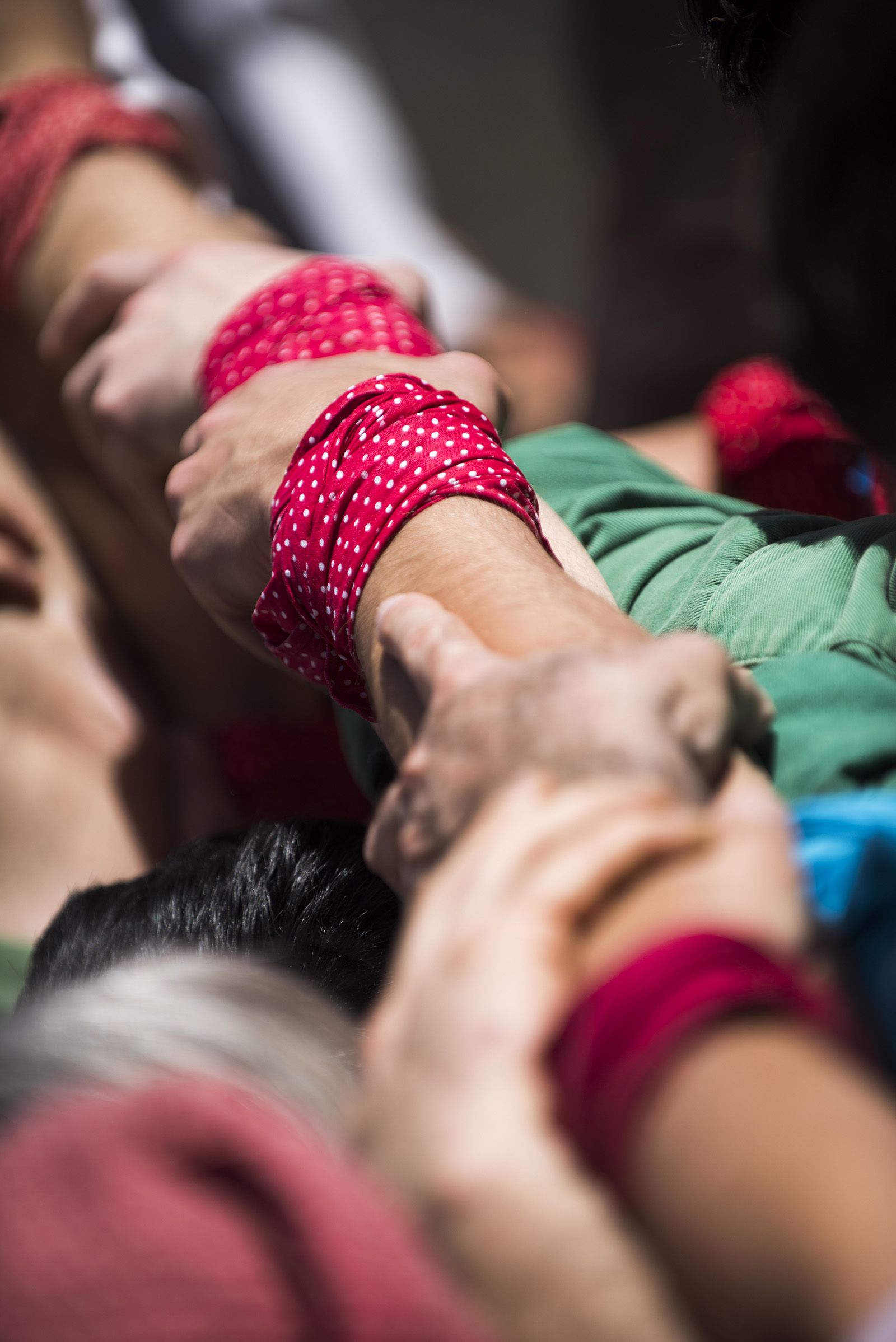 Diada de Volpelleres dels Castellers de Sant Cugat. FOTO: Bernat Millet.