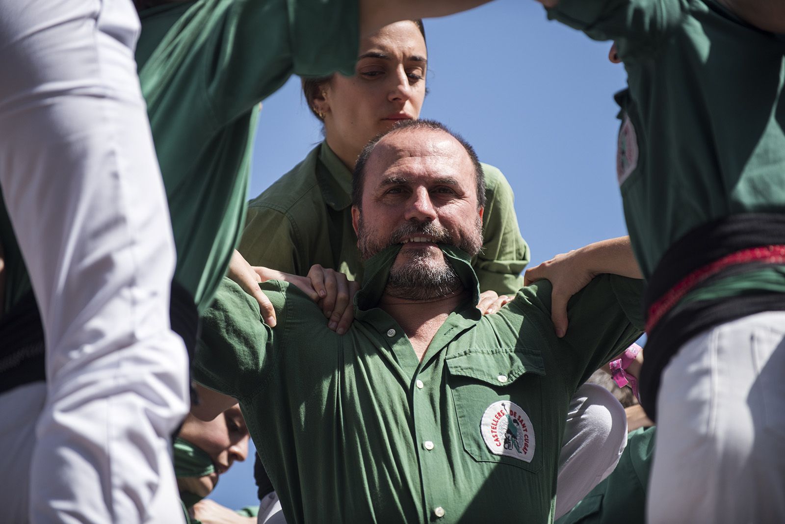 Diada de Volpelleres dels Castellers de Sant Cugat. FOTO: Bernat Millet.