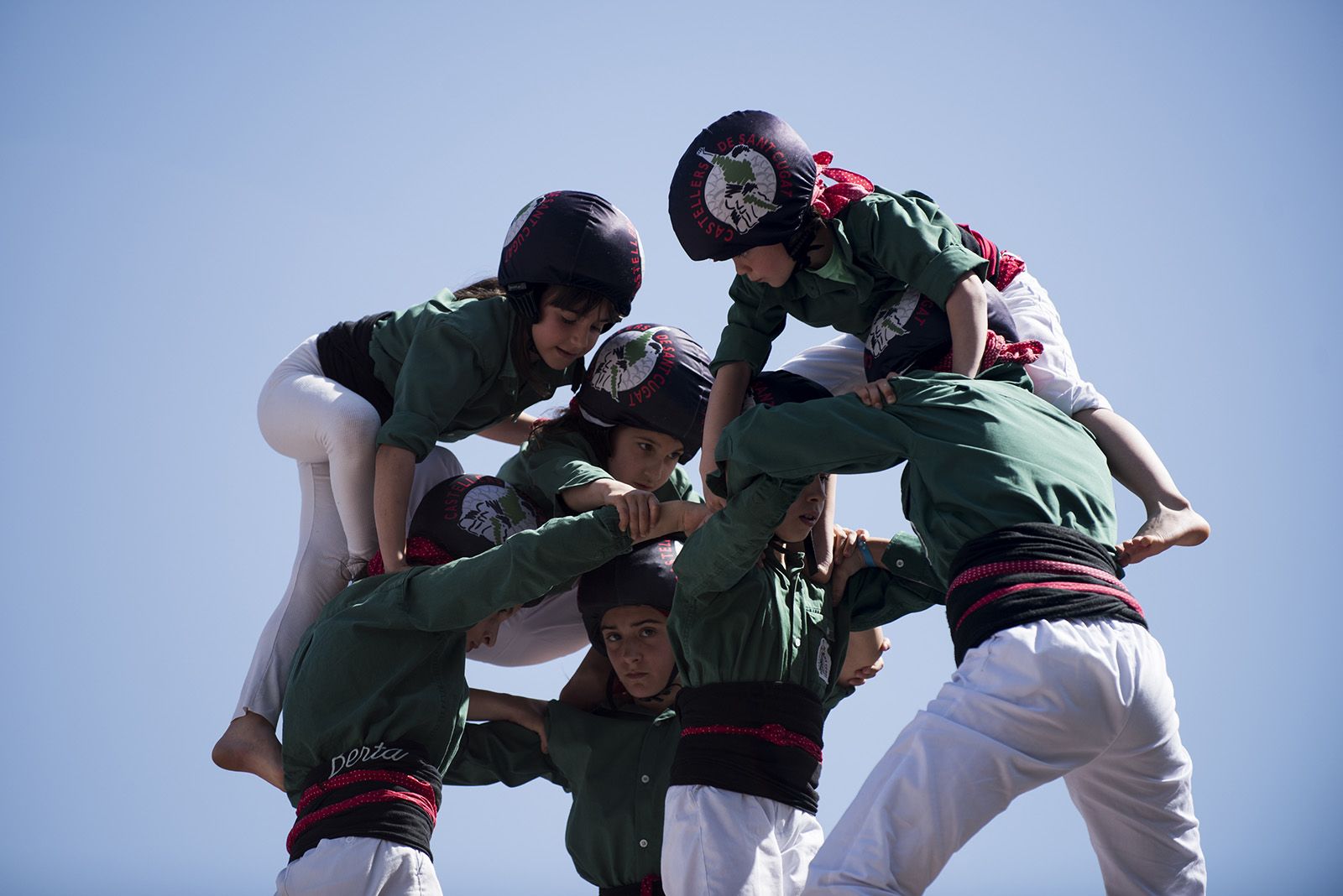 Diada de Volpelleres dels Castellers de Sant Cugat. FOTO: Bernat Millet.