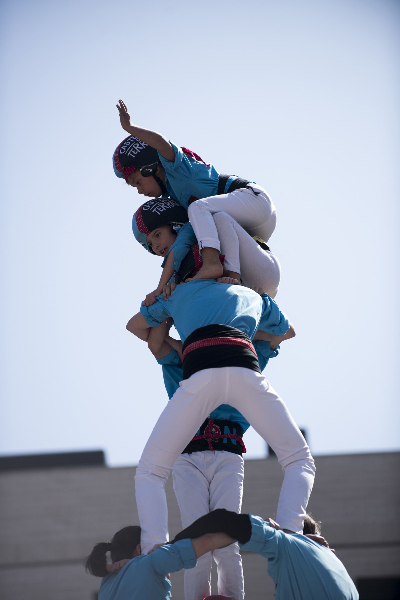 Diada de Volpelleres dels Castellers de Sant Cugat. FOTO: Bernat Millet.