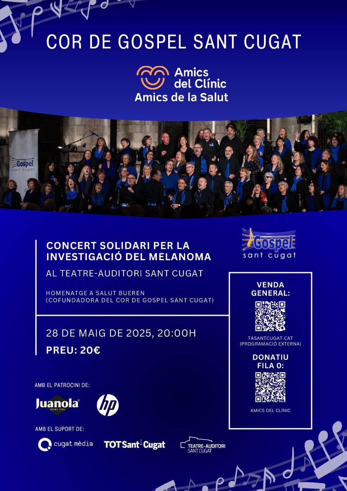 El Cor de Gospel de Sant Cugat celebrarà un concert solidari per a la investigació del melanoma. FOTO: Cor de Gospel de Sant Cugat  