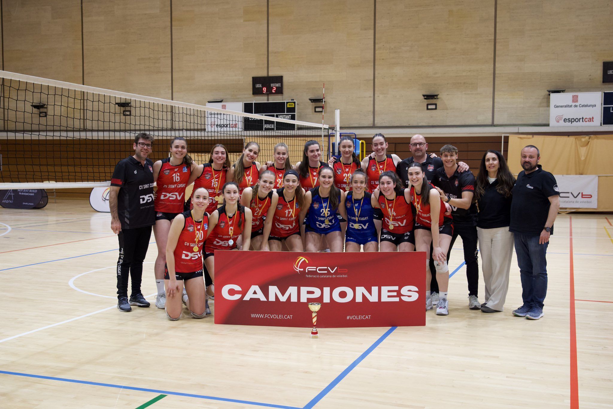 El Club Voleibol Sant Cugat jugarà el Campionat d'Espanya junior. FOTO: Federació Catalana de Volei