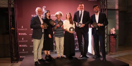 Josep Amoròs (esquerra) amb la resta de guanyadors dels Roc Awards. FOTO: ACN