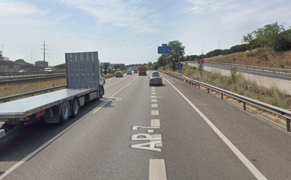 El punt quilomètric on es va produir l'accident mortal d'un motorista FOTO: Google Maps