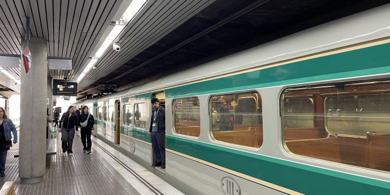 El viatge inaugural del Tren Granota ha sortit des de Rubí Centre FOTO: Marta Casas