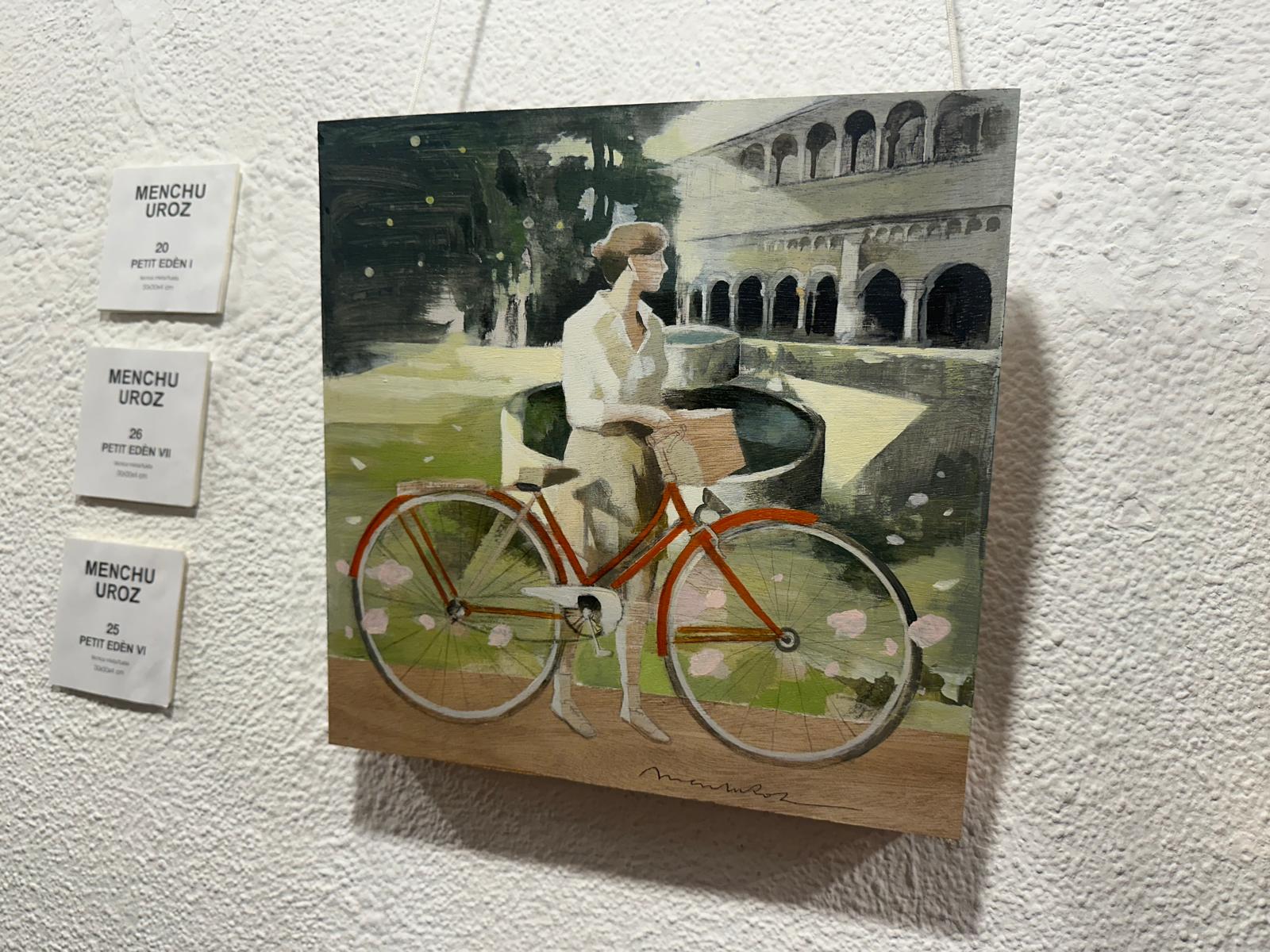 Un quadre de Menchu Uroz on l'espai principal és el Monestir de Sant Cugat. FOTO: Lluna Fabregat