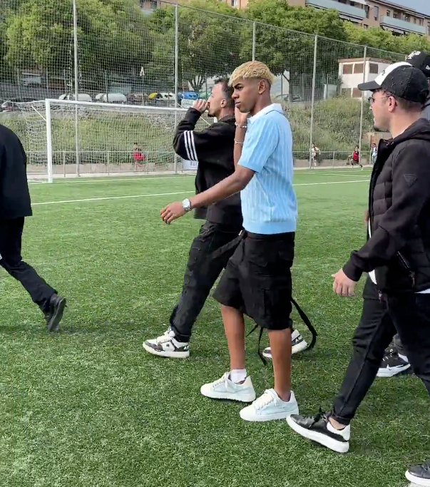 Lamine Yamal a la ZEM Jaume Tubau. FOTO: @lacapitalcf