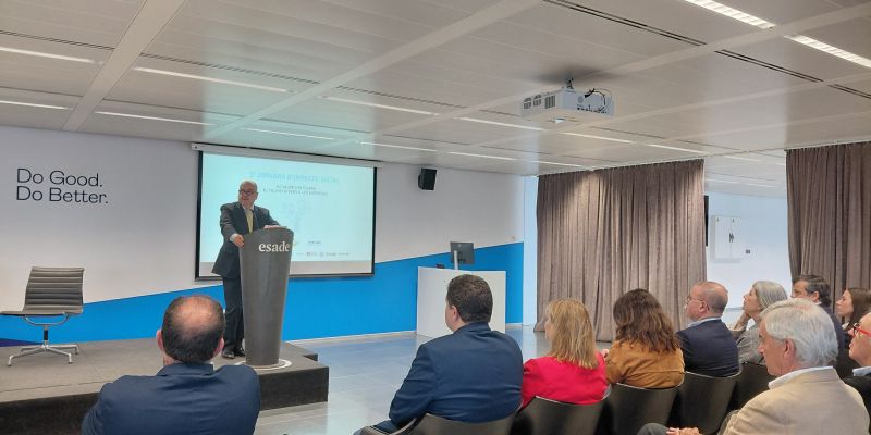 Eduard Torres, a la Jornada d'Impacte Social de Sant Cugat. FOTO: Ajuntament