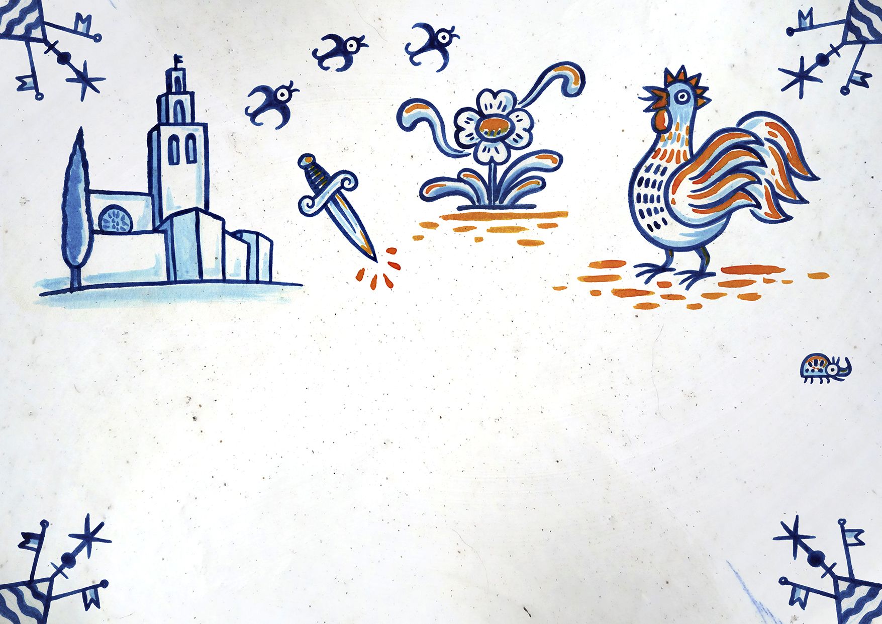 El gall del Monestir. Il·lustració d'Eloi Alegre