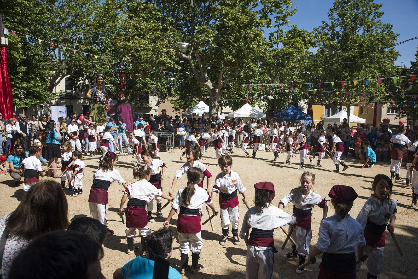 Els Bastoners de Sant Cugat. FOTO: Bernat Millet.