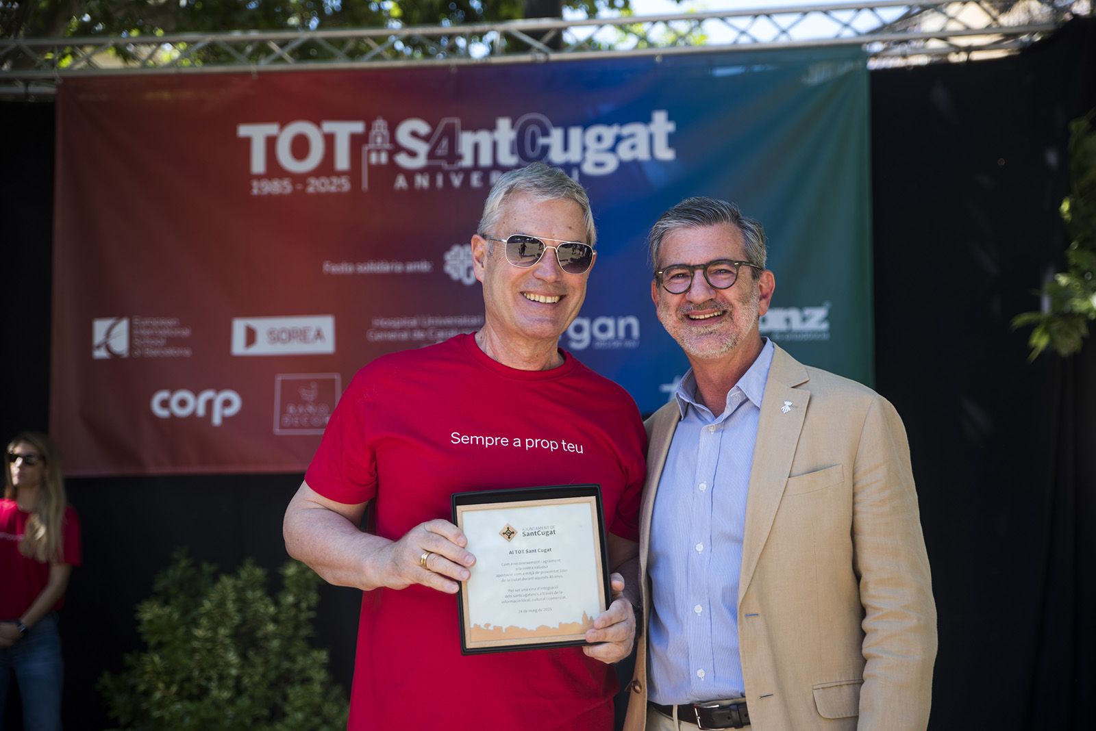 L'Alcalde Josep Maria Vallès i Ramon Grau. FOTO: Bernat Millet.
