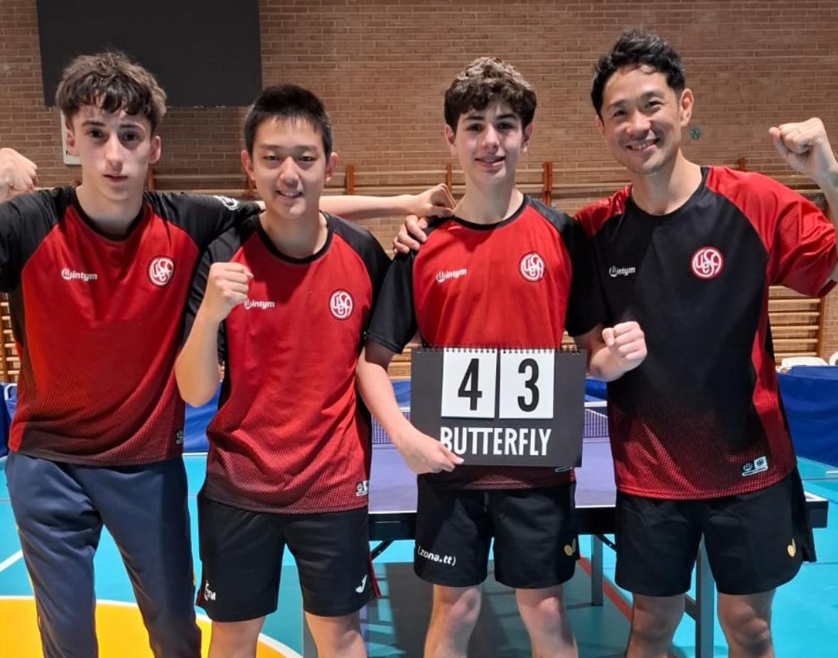 La Unió Esportiva Sant Cugat de tenis taula puja a Divisió d'Honor per primera vegada. FOTO: UESC