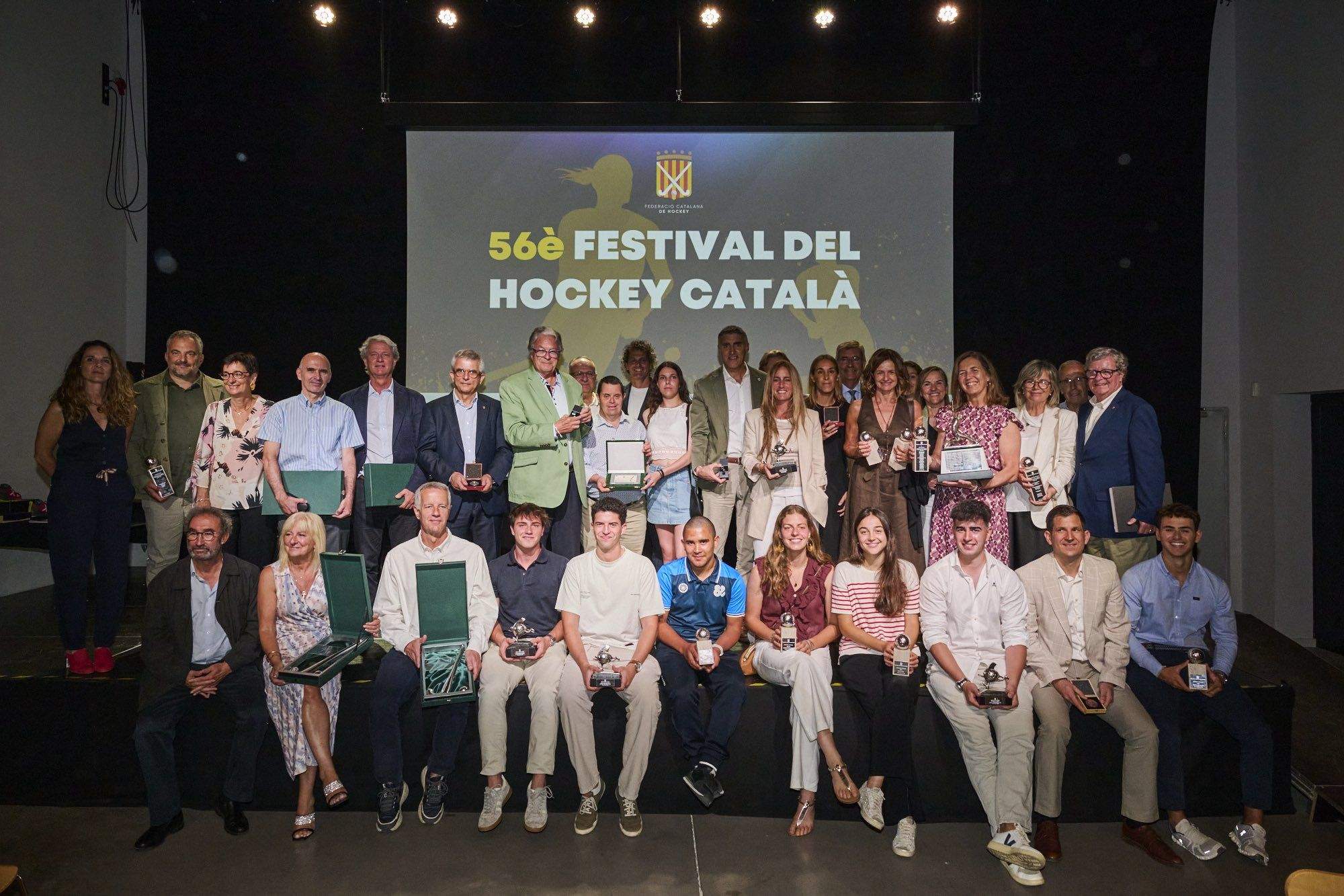 Els guardonats en el 56è Festival del Hockey Català. FOTO: Federació Catalana d'Hoquei