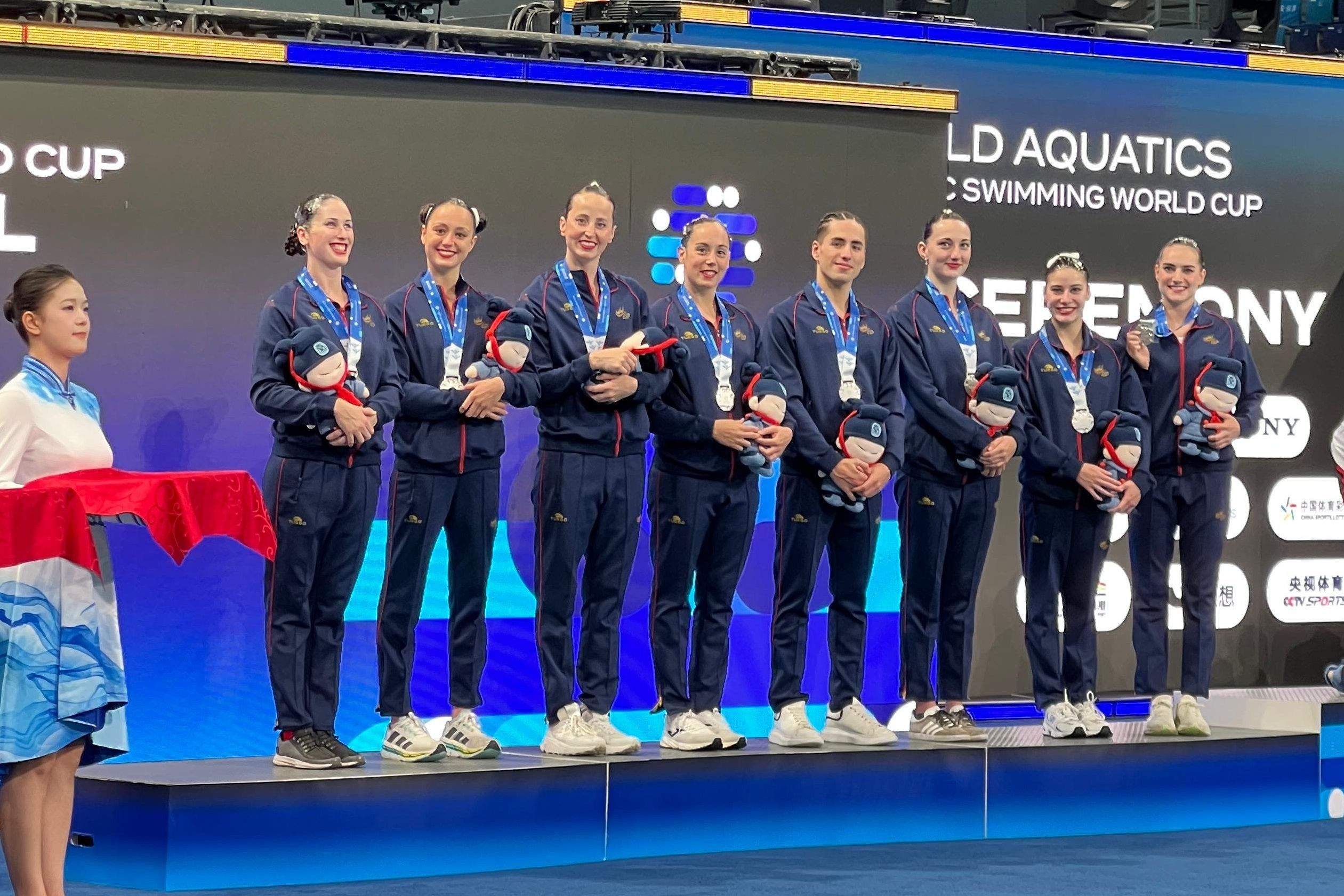 Dues plates i un bronze per a Paula Ramírez a la Supercopa del Món. FOTO: Real Federación Española de Natación