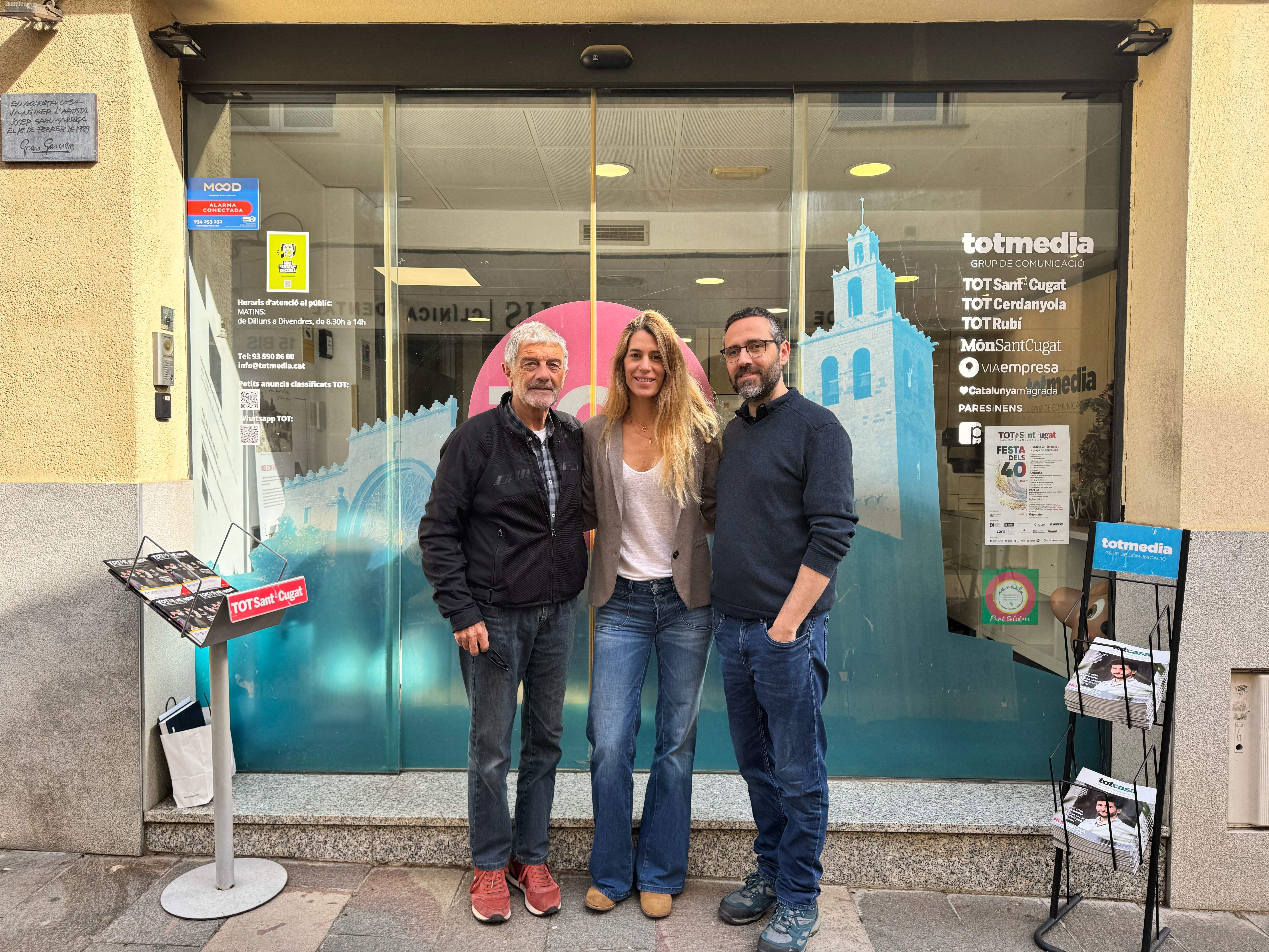 D'esquerra a dreta: Àlvar Roda, Laura Grau i Toni Ramon. FOTO: TOT Sant Cugat