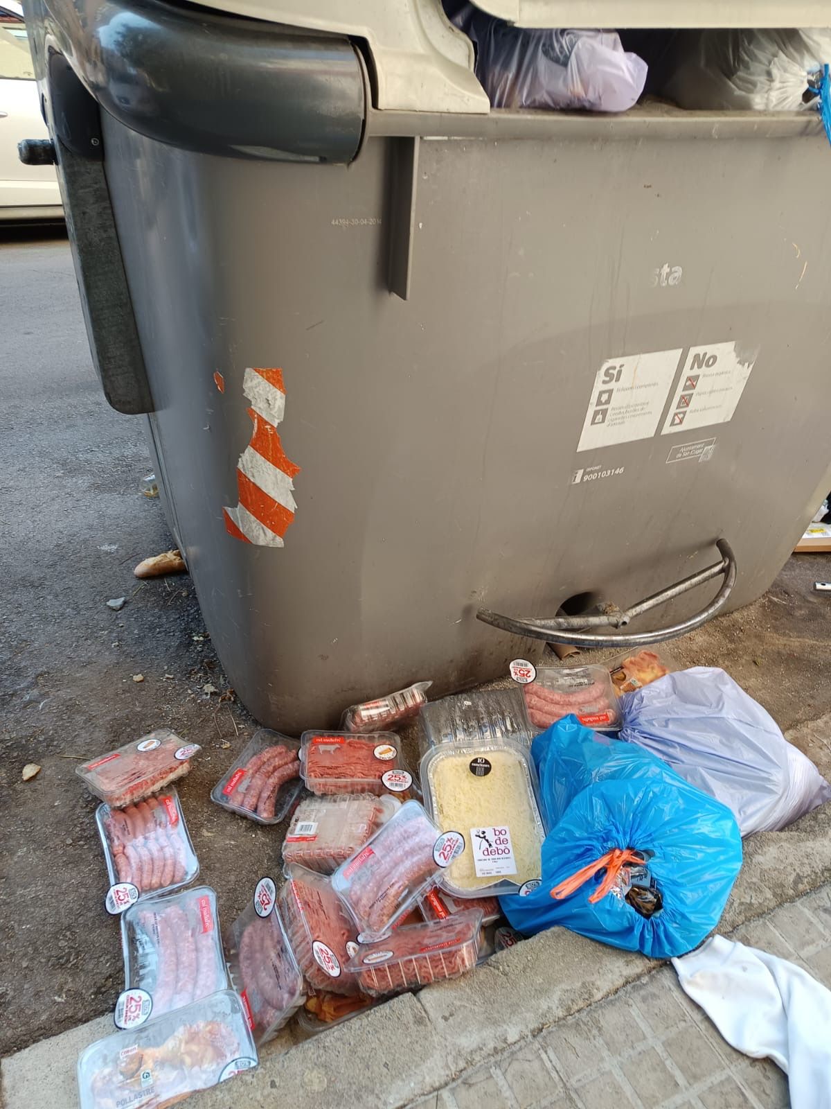 Deixalles al passeig Torreblanca amb avinguda de Cerdanyola. FOTO: Carme Serres