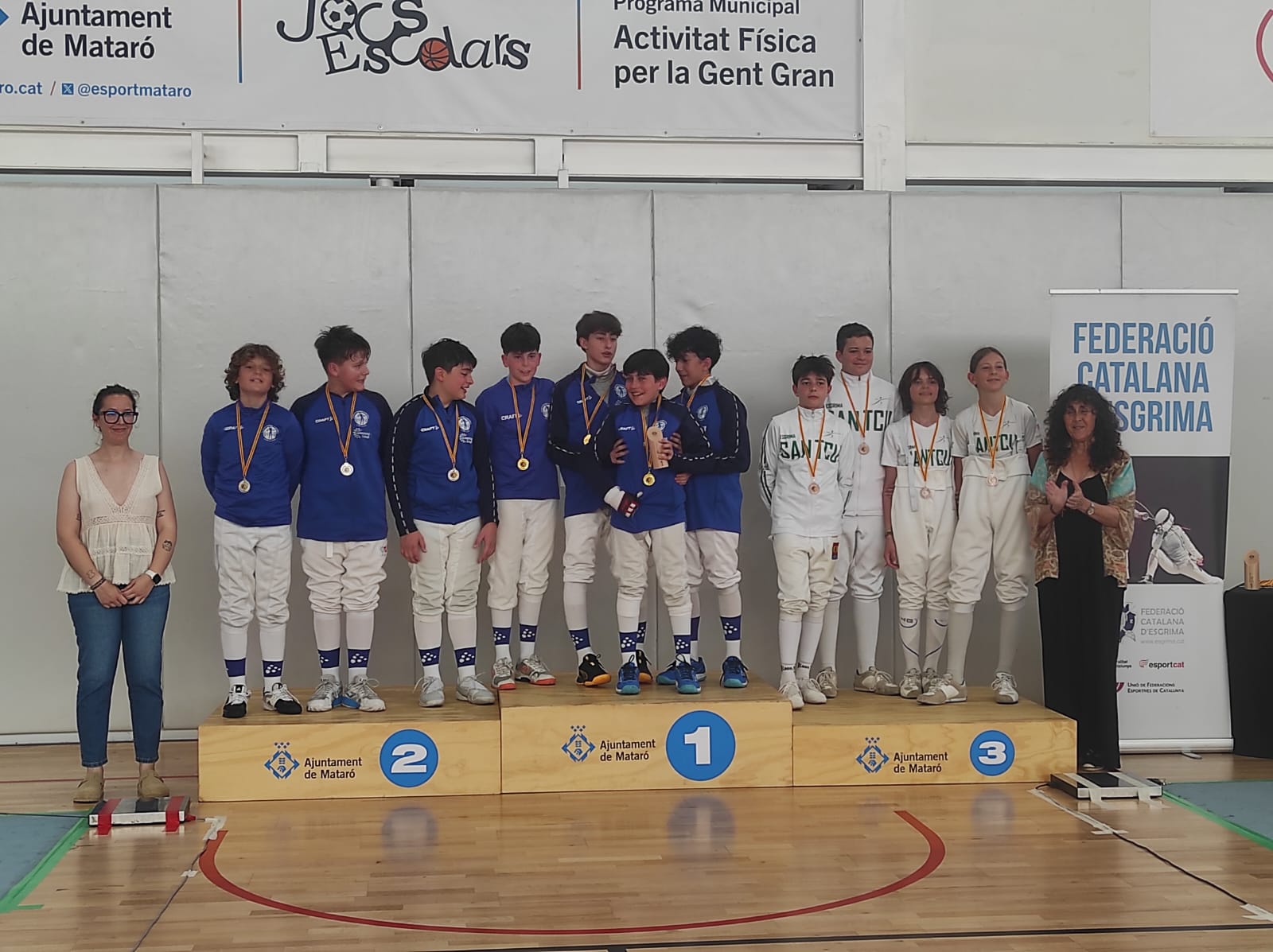  Teo Ballada ha guanyat la medalla de bronze en categoria individual M15 i la medalla d'or per equips M15. FOTO: Cedida