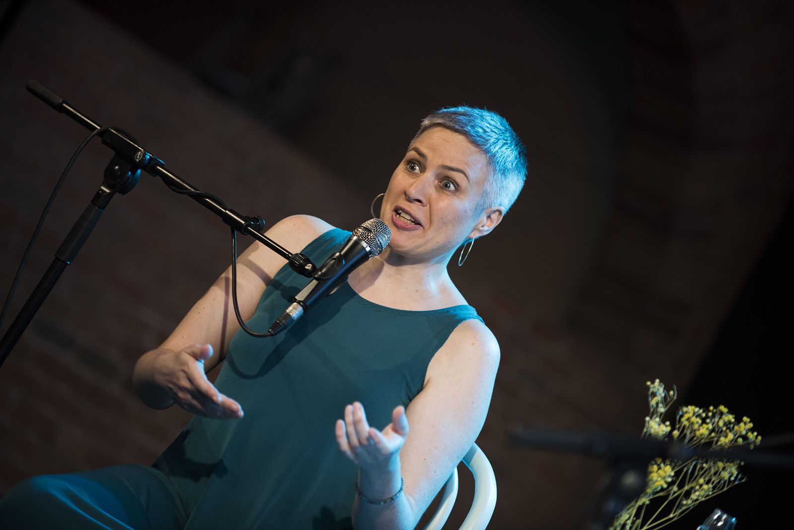 Anna Roig i Carles Belda. FOTO: Bernat Millet  (TOT Sant Cugat)