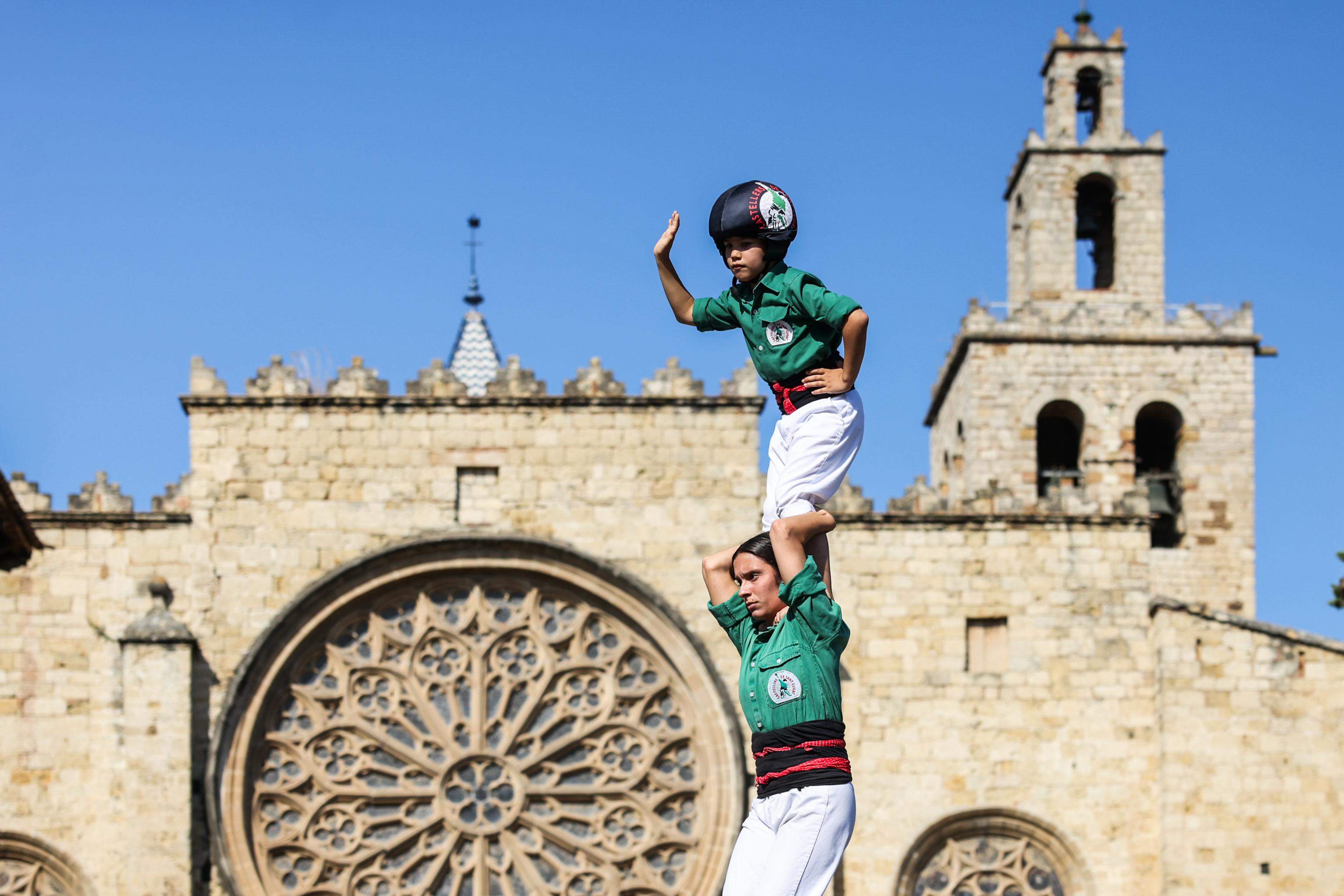 Diada Castellera de Festa Major. FOTO: Lali Puig (Ajuntament)
