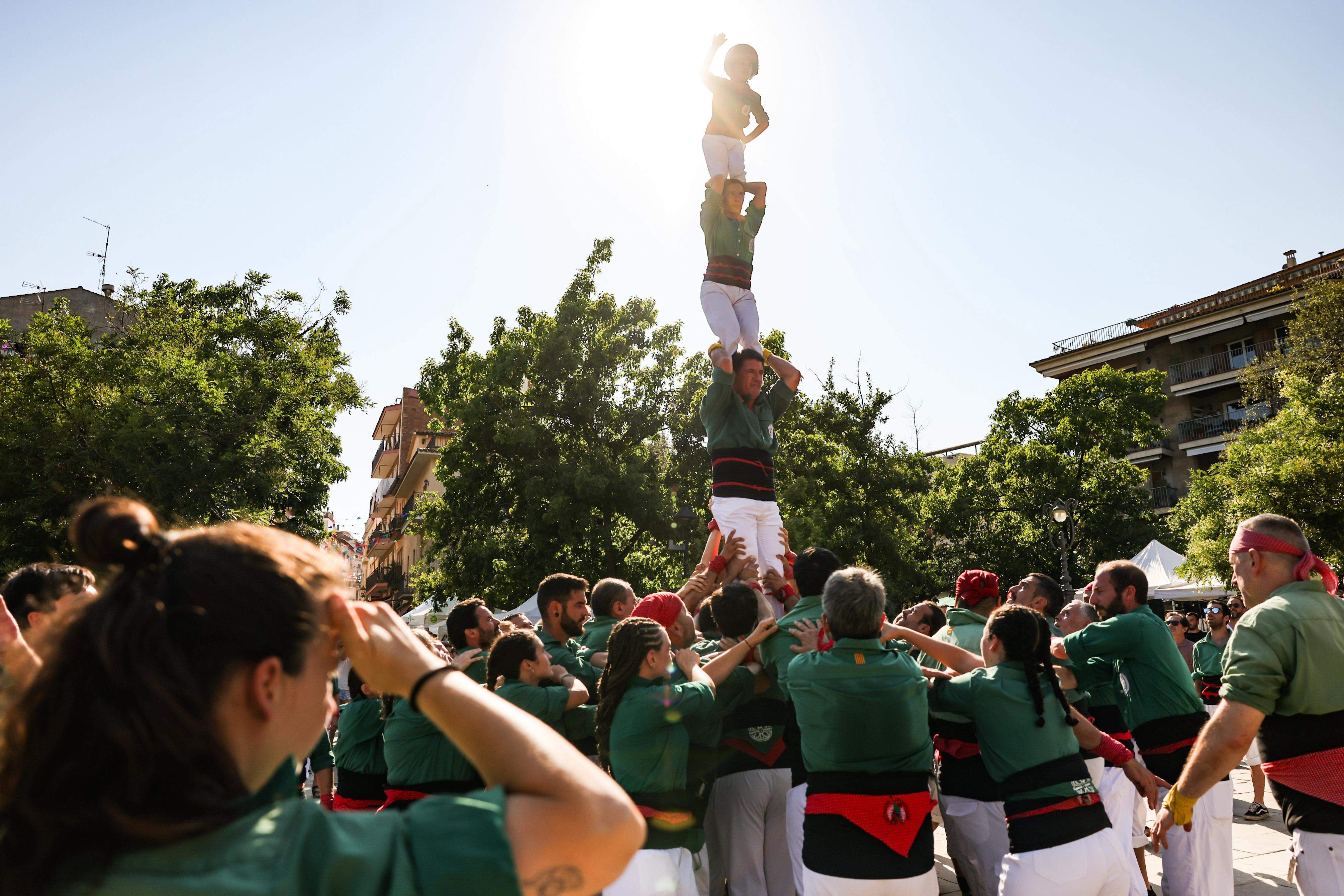 Diada Castellera de Festa Major. FOTO: Lali Puig (Ajuntament)