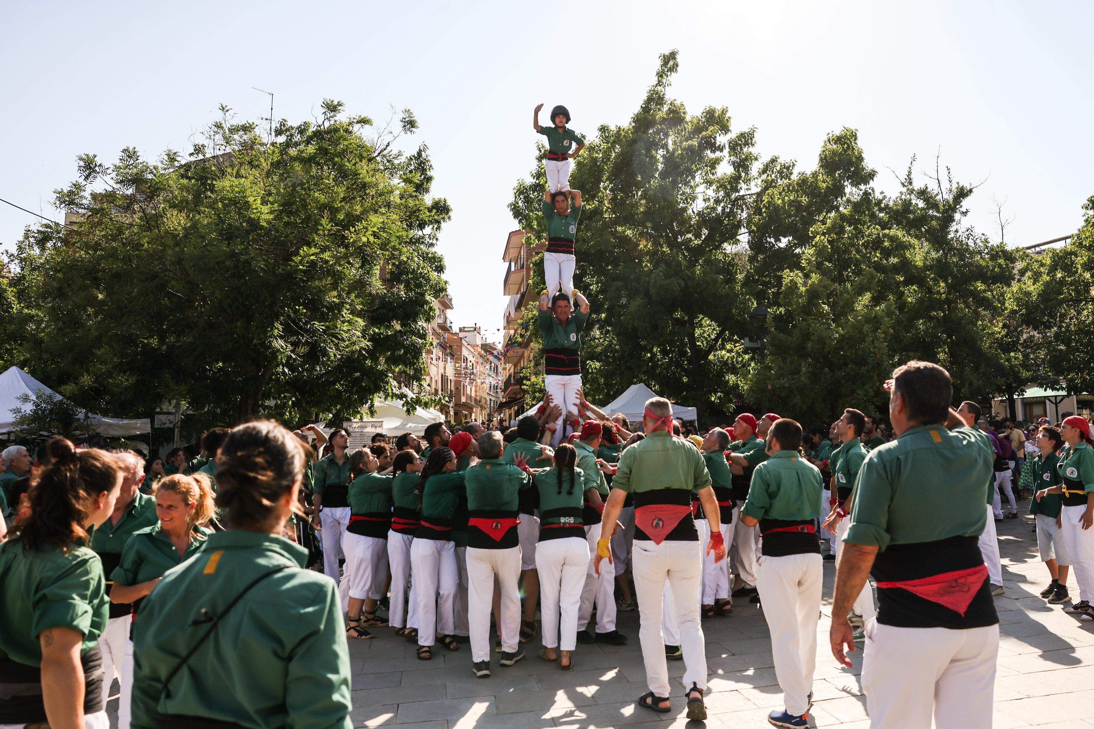 Diada Castellera de Festa Major. FOTO: Lali Puig (Ajuntament)