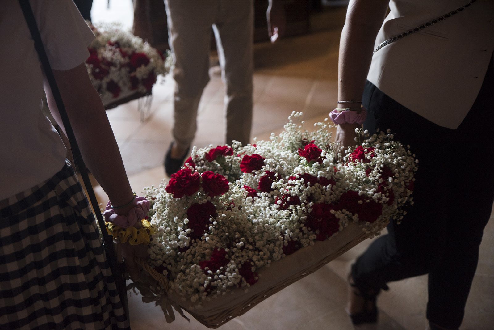 Ball de l'ofrena amb els Castellers i benedicció de rams. FOTO: Bernat Millet