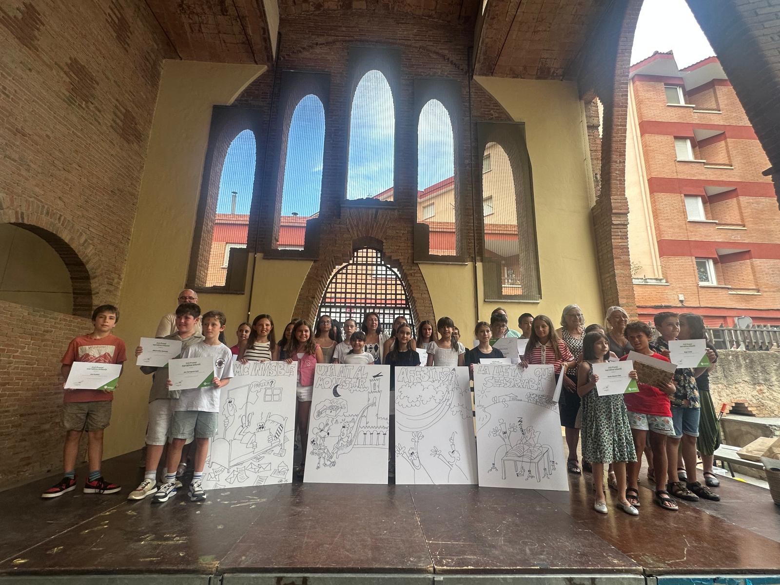 Finalistes i guanyadors dels Premis de Narrativa Infantil de Sant Cugat. FOTO: Lluna Fabregat