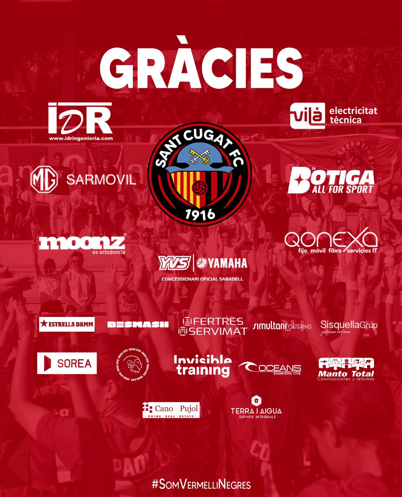 Gràcies, patrocinadors!. FOTO: Sant Cugat Futbol Club