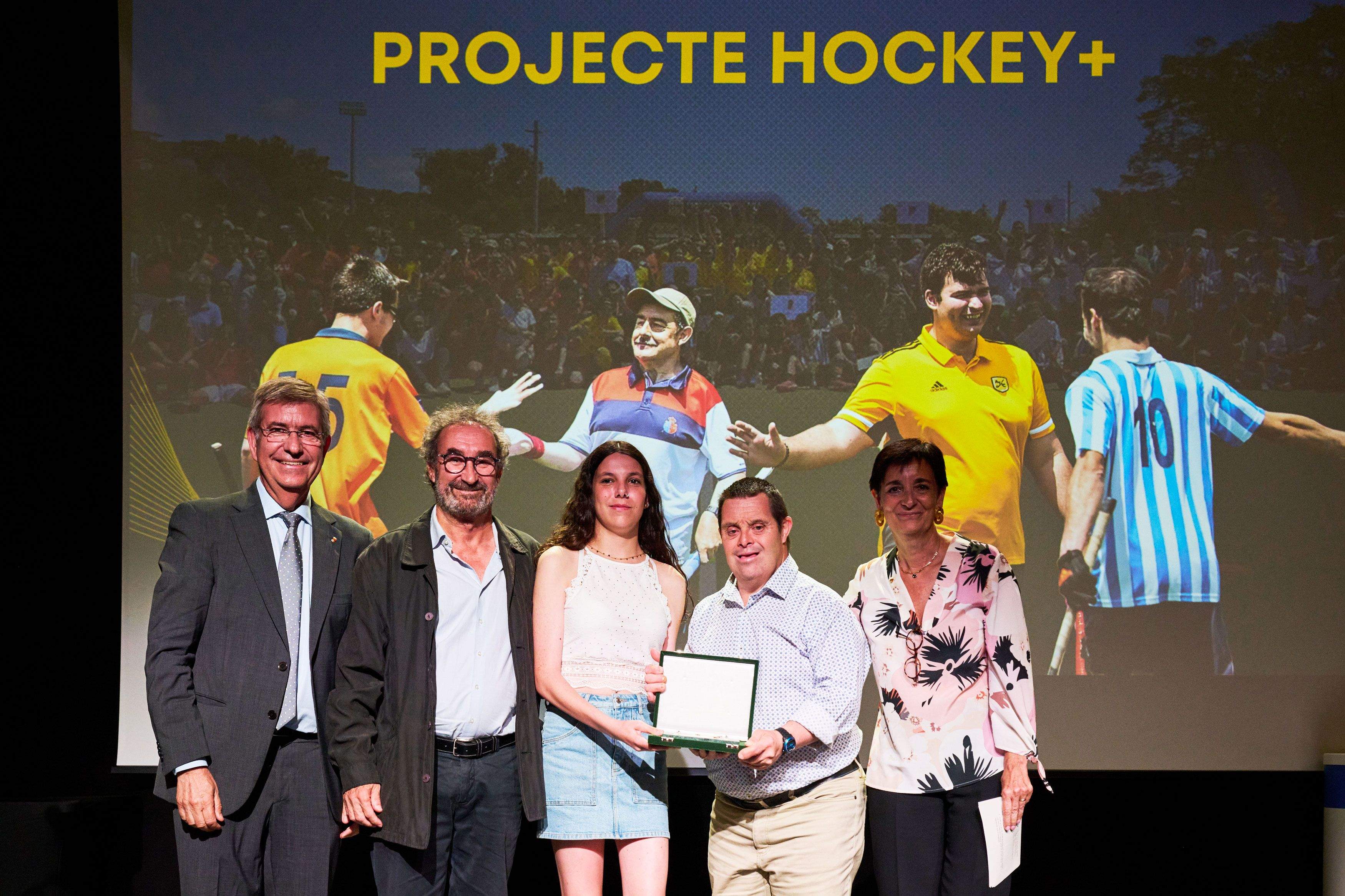 Reconeixement del projecte Hockey+ amb l’Stick d’Or. FOTO: LaFact