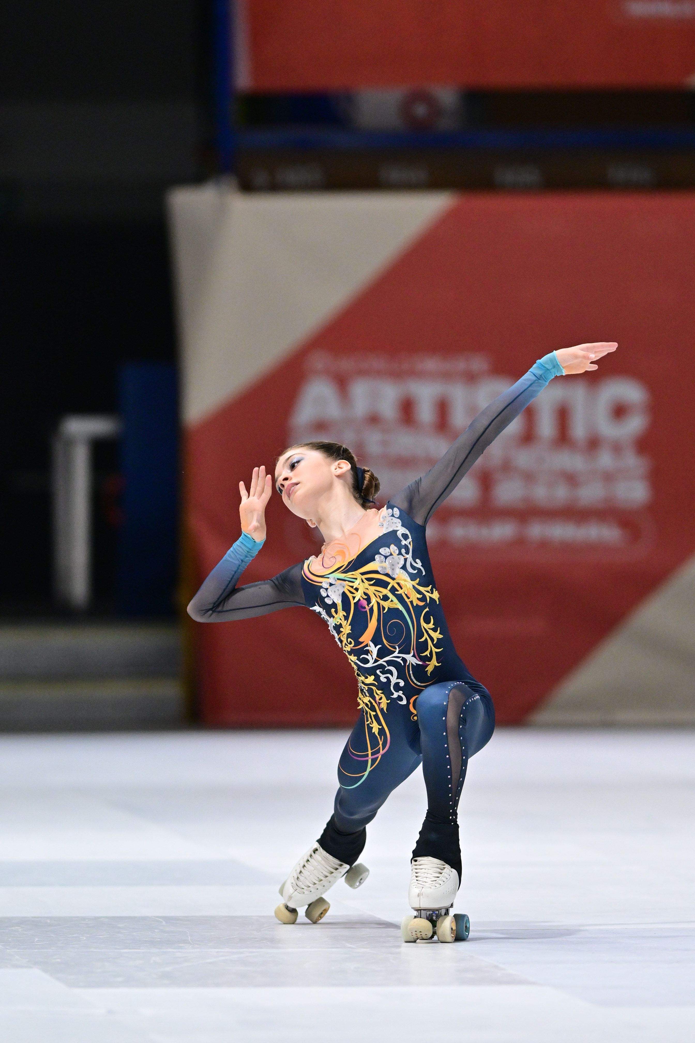 La patinadora Júlia Caravantes, sotscampiona d'Espanya i classificada per a l'europeu. FOTO: Cedida
