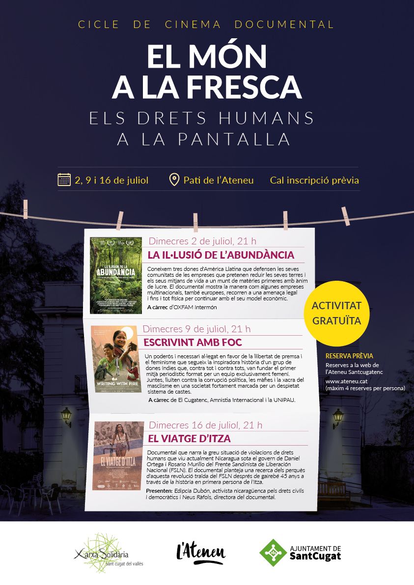 “El món a la fresca” torna aquest juliol al pati de l’Ateneu. FOTO: Ateneu Santcugatenc