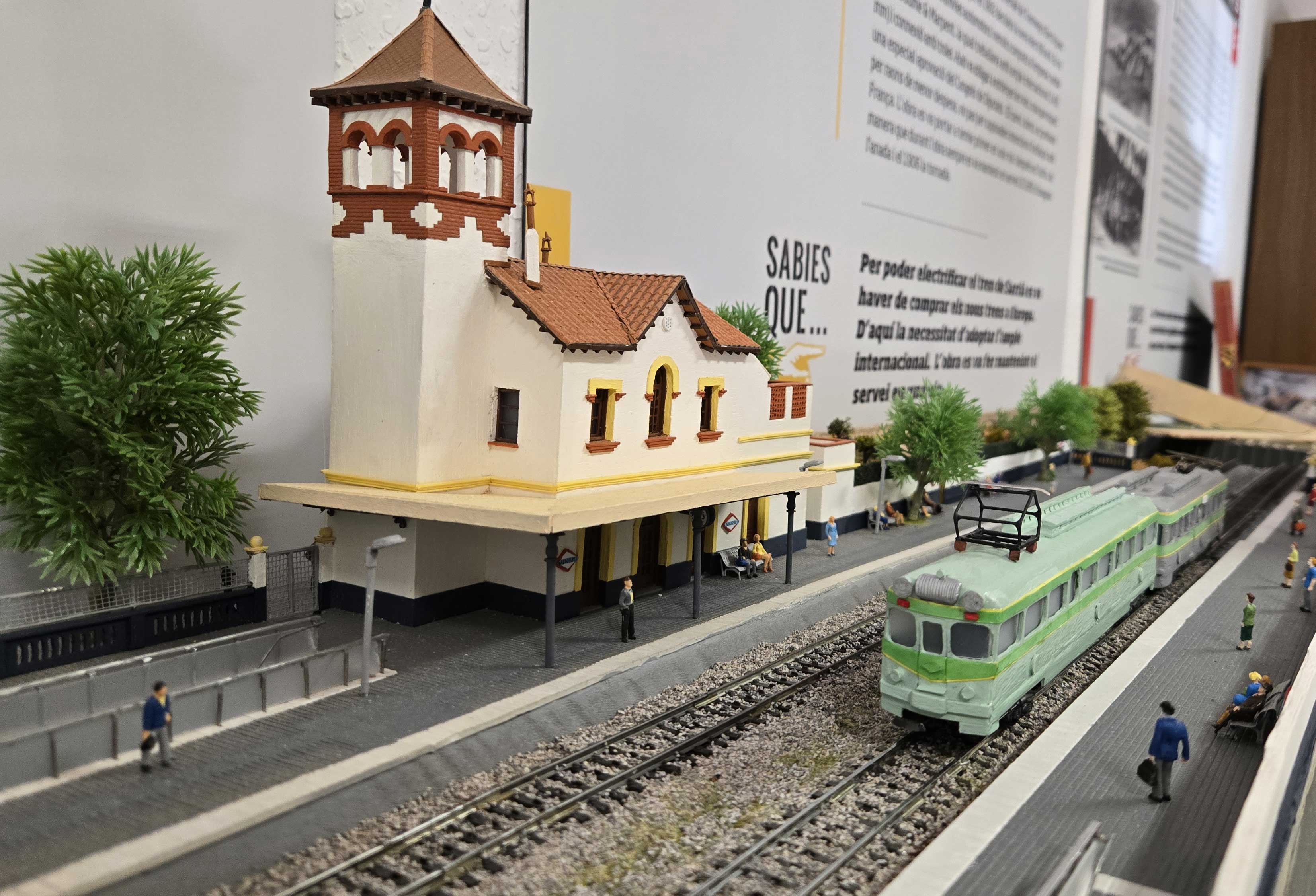 El primer Santcugatren transporta el modelisme ferroviari a la Sala Clavé. FOTO: Pàgina web oficial d'Amics del Ferrocarril de Sant Cugat del Vallès