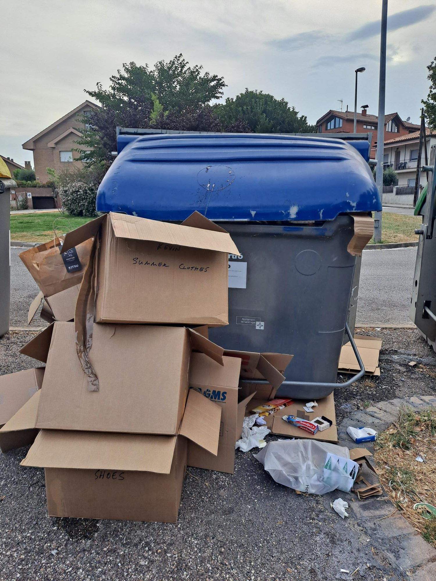 Pèssim estat dels contenidors d’escombraries i deficient servei de recollida. FOTO: Jordi Tomillero