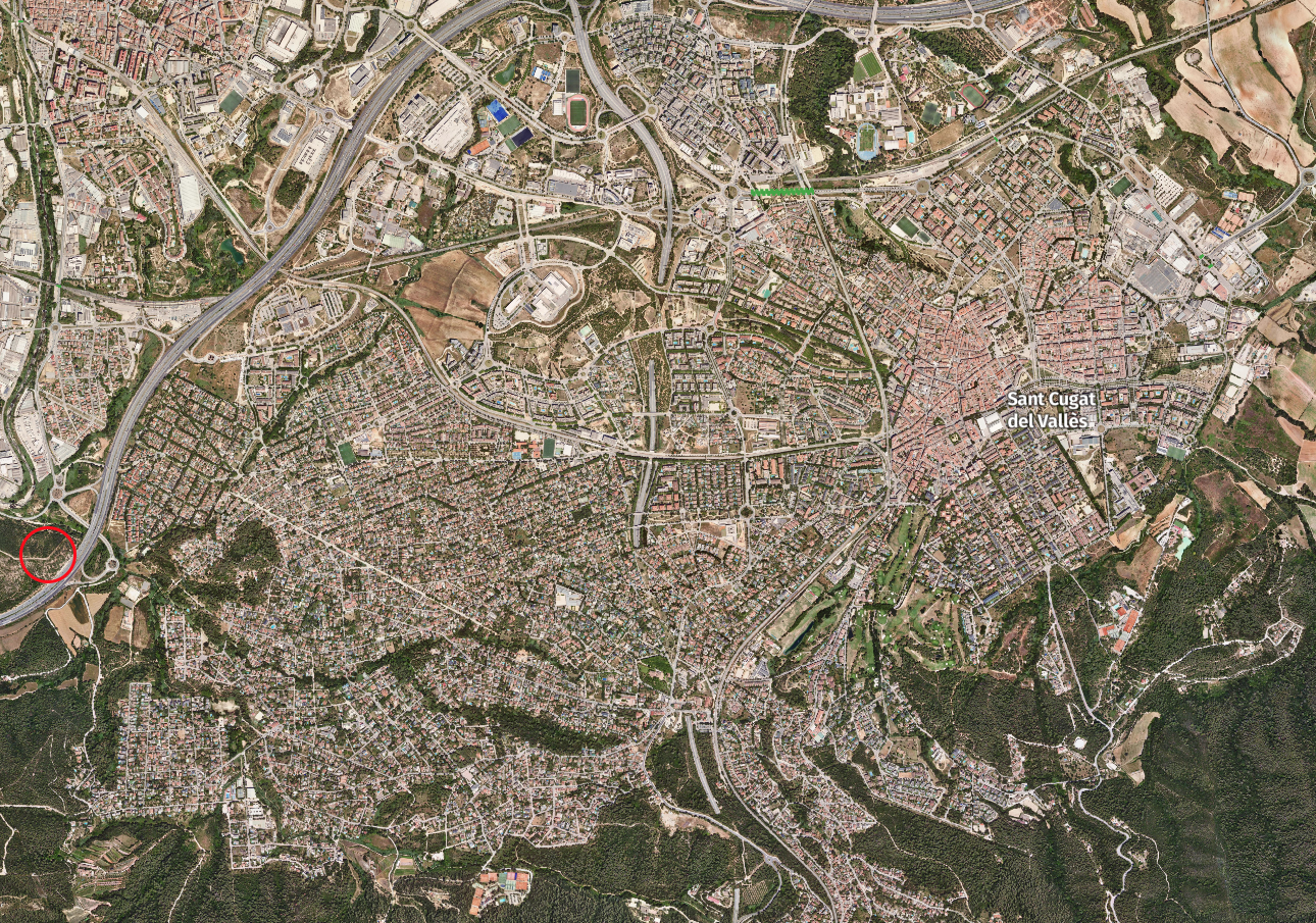 Ortofoto de Sant Cugat de 2024 FOTO: Institut Cartogràfic i Geològic de Catalunya 